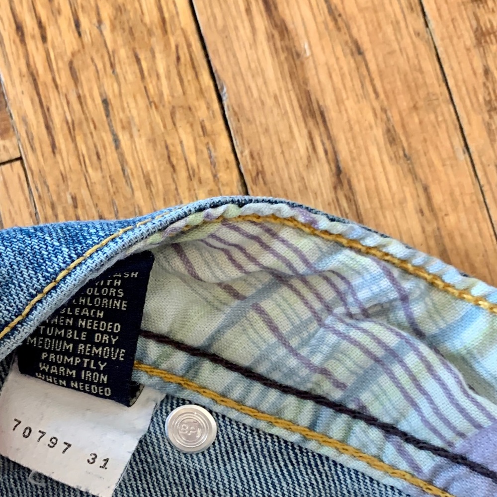 American Eagle Low Rise 8 Jean Shorts‎ Stretch Y2K Mini Denim Hot Pants Blue - Picture 7 of 11